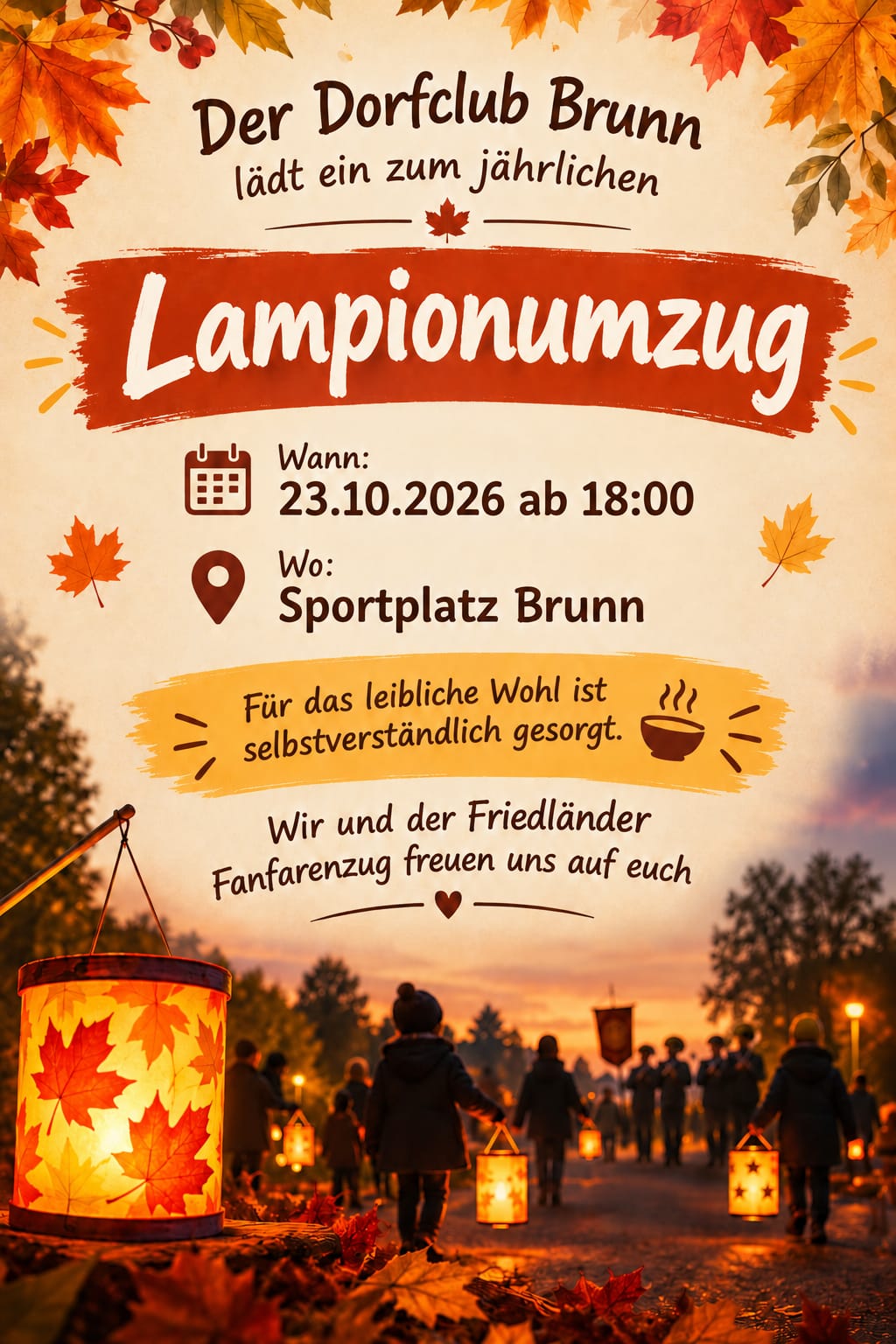 Plakate Lampionumzug in Brunn